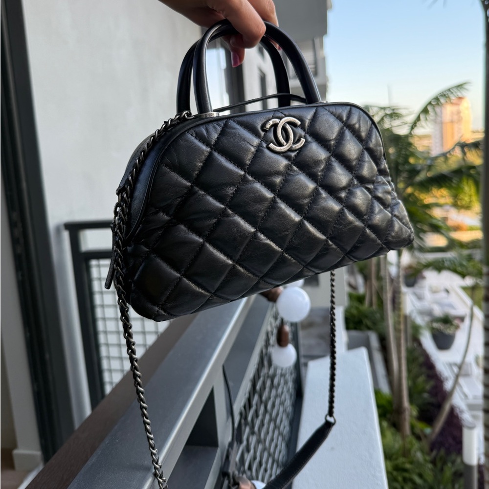 CHANEL Black Quilted Mini Bag